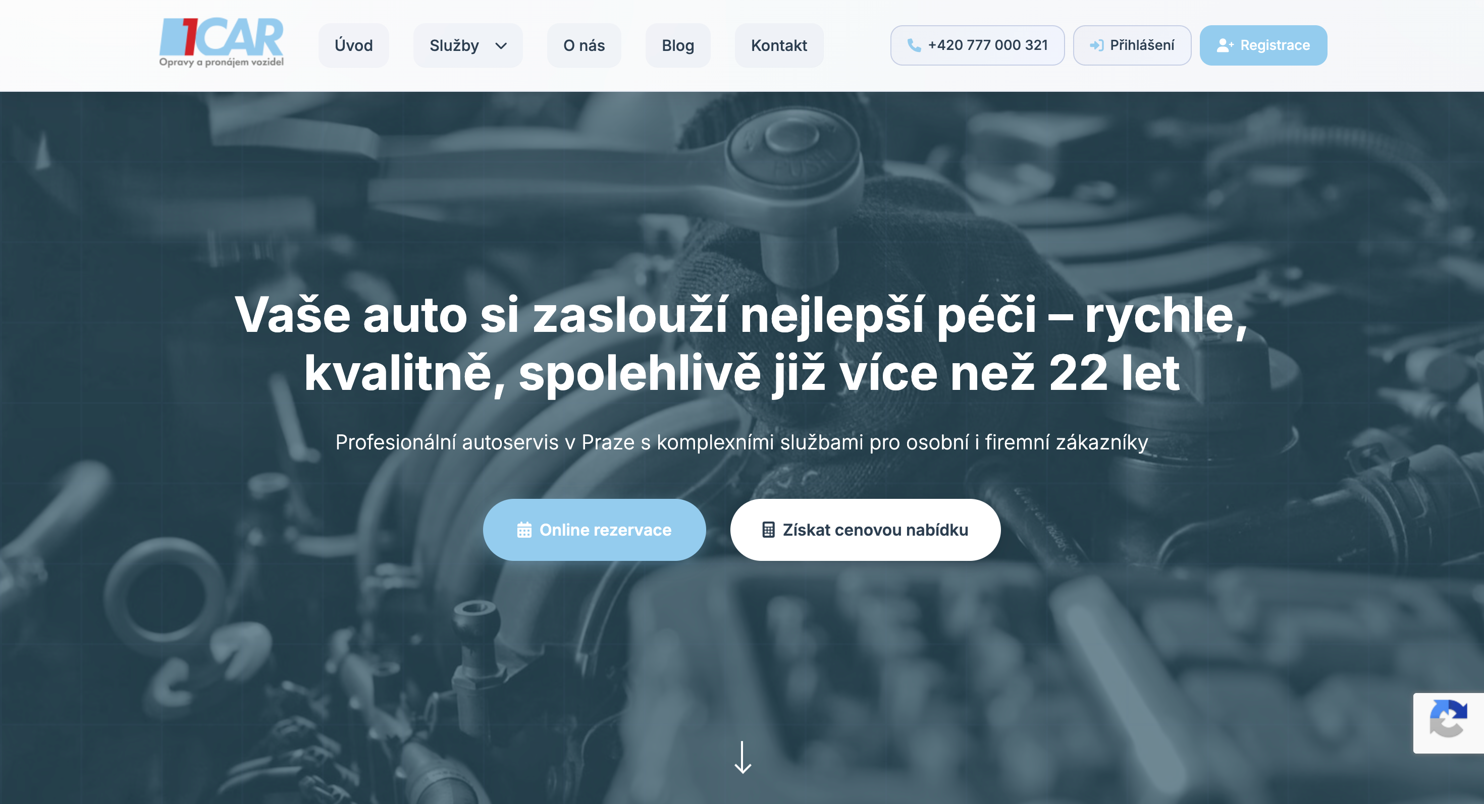 Náhled projektu 1car.cz